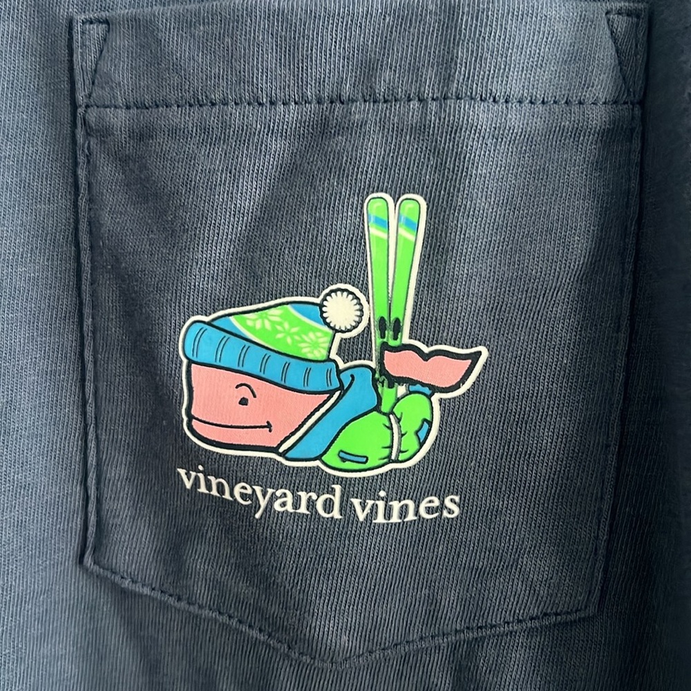 Vineyard Vines logo LS T-Shirt-Ski - Picture 2 of 4